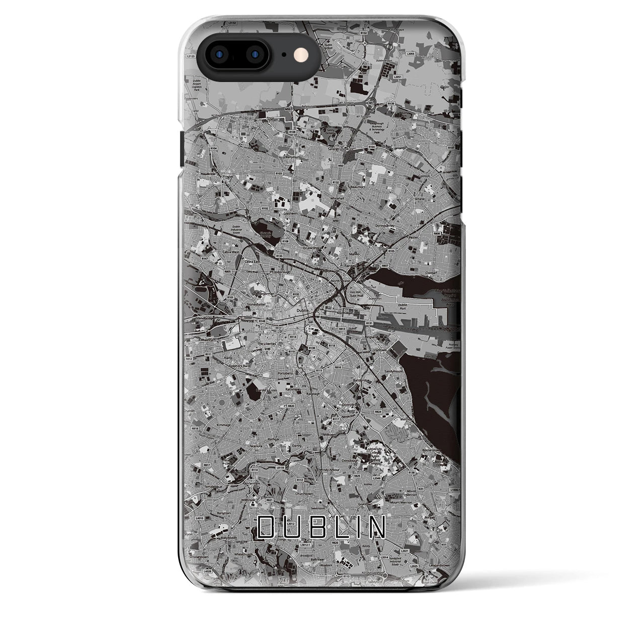 【ダブリン(アイルランド)】地図柄iPhoneケース(クリアタイプ)