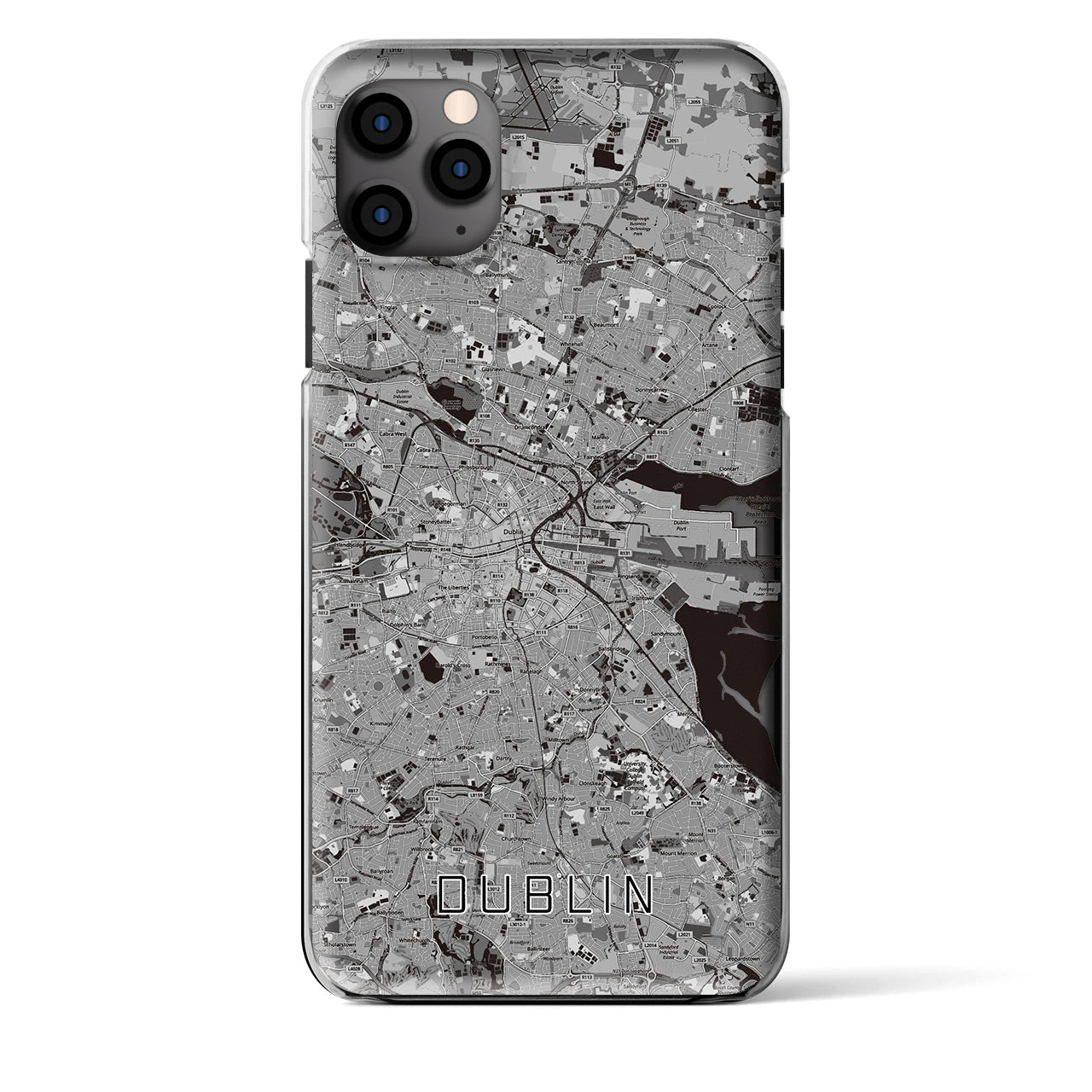 【ダブリン(アイルランド)】地図柄iPhoneケース(クリアタイプ)