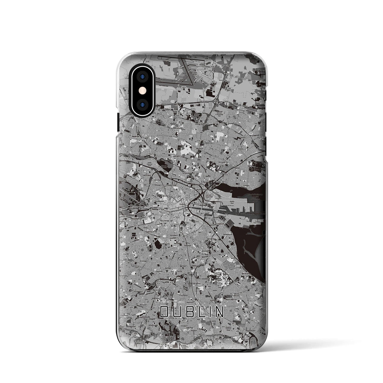 【ダブリン(アイルランド)】地図柄iPhoneケース(クリアタイプ)