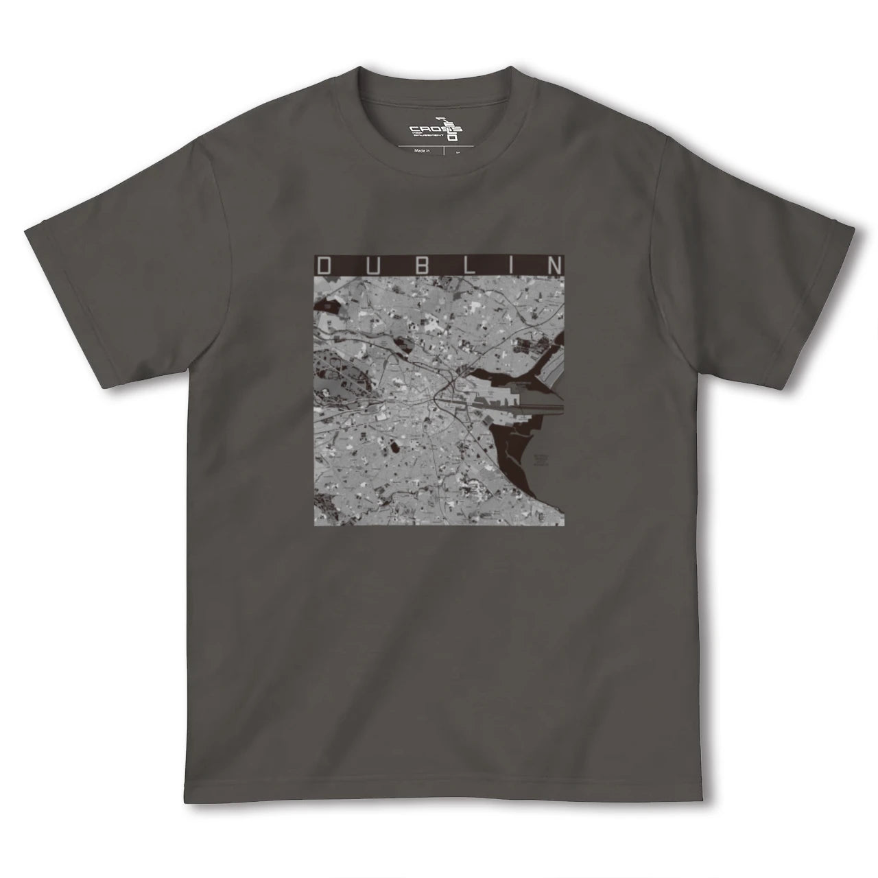 【ダブリン(アイルランド)】地図柄ヘビーウェイトTシャツ