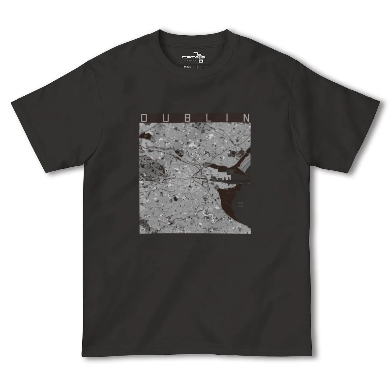 【ダブリン(アイルランド)】地図柄ヘビーウェイトTシャツ