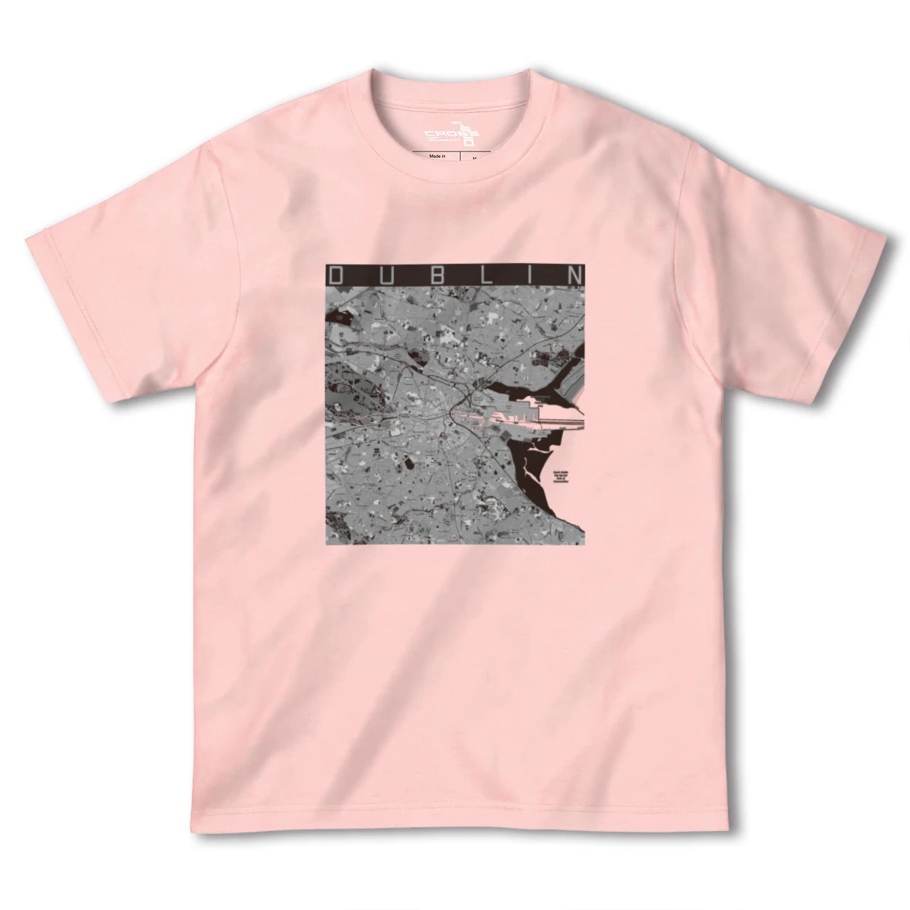 【ダブリン(アイルランド)】地図柄ヘビーウェイトTシャツ