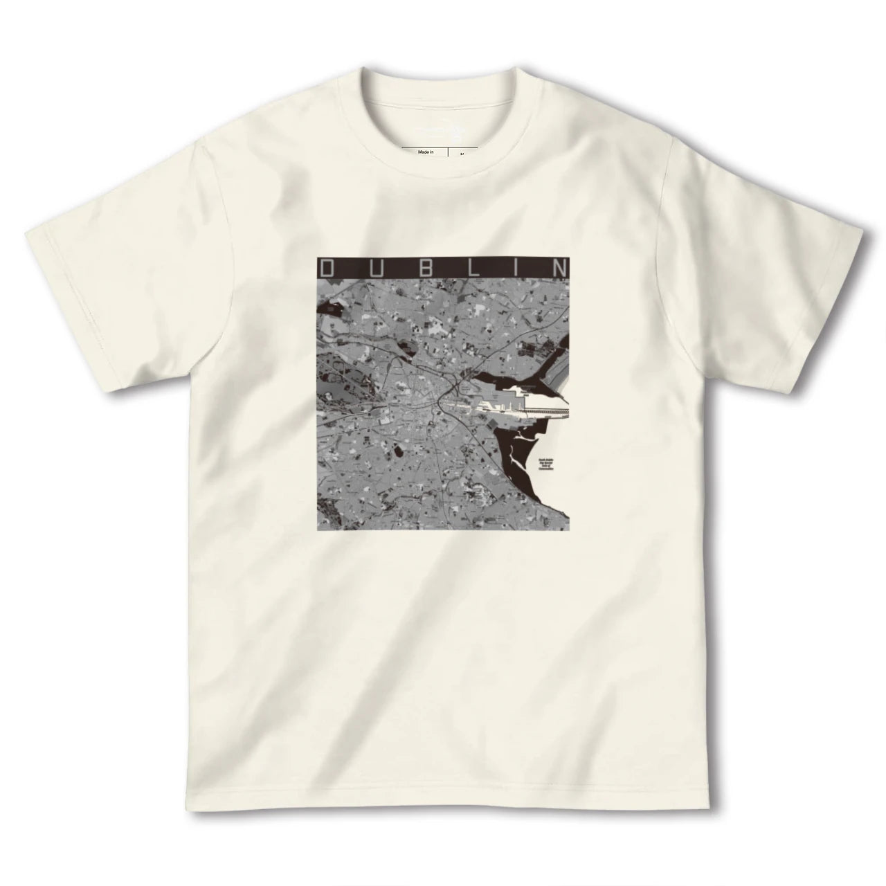 【ダブリン(アイルランド)】地図柄ヘビーウェイトTシャツ
