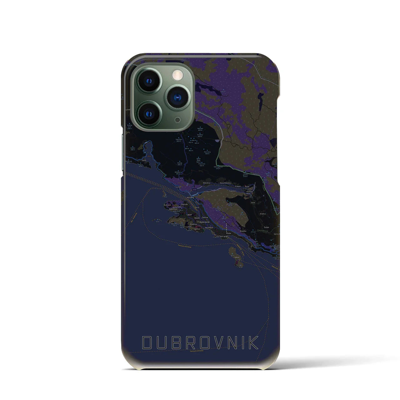 【ドゥブロヴニク(クロアチア)】地図柄iPhoneケース(バックカバータイプ)