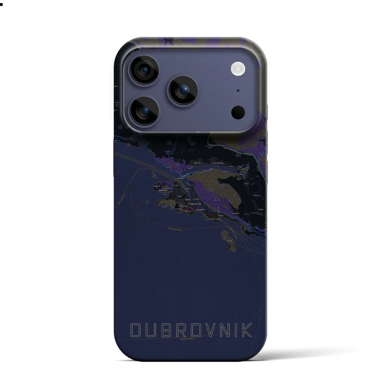 【ドゥブロヴニク(クロアチア)】地図柄iPhoneケース(バックカバータイプ)