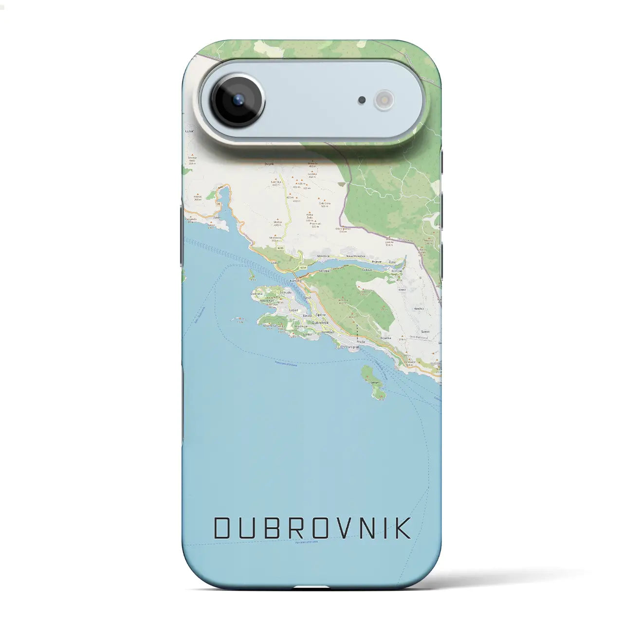 【ドゥブロヴニク(クロアチア)】地図柄iPhoneケース(バックカバータイプ)