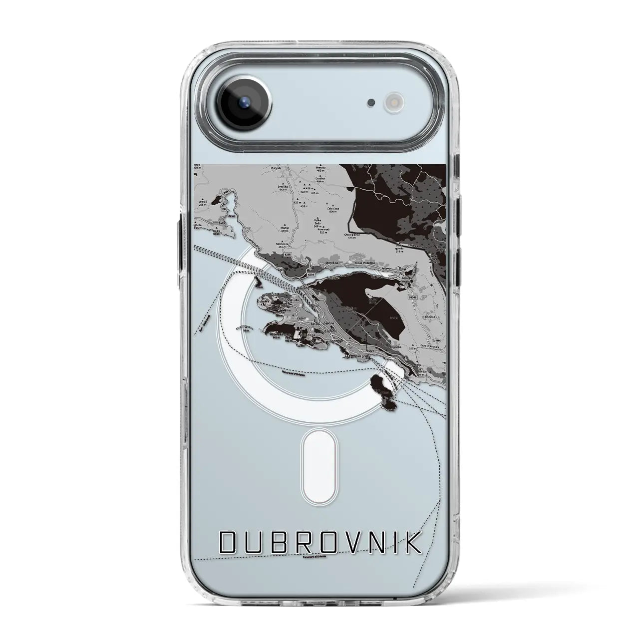 【ドゥブロヴニク(クロアチア)】地図柄iPhoneケース(MagSafeタイプ)