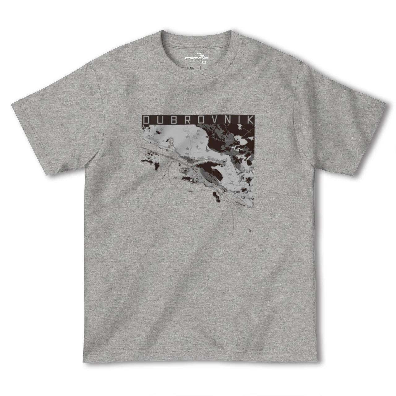【ドゥブロヴニク(クロアチア)】地図柄ヘビーウェイトTシャツ