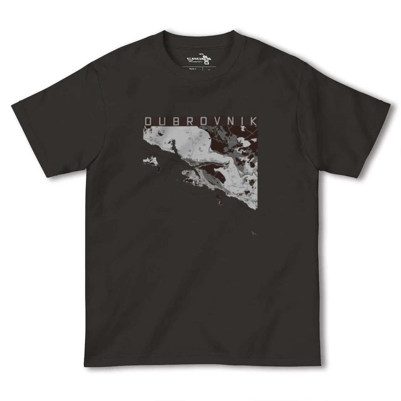 【ドゥブロヴニク(クロアチア)】地図柄ヘビーウェイトTシャツ