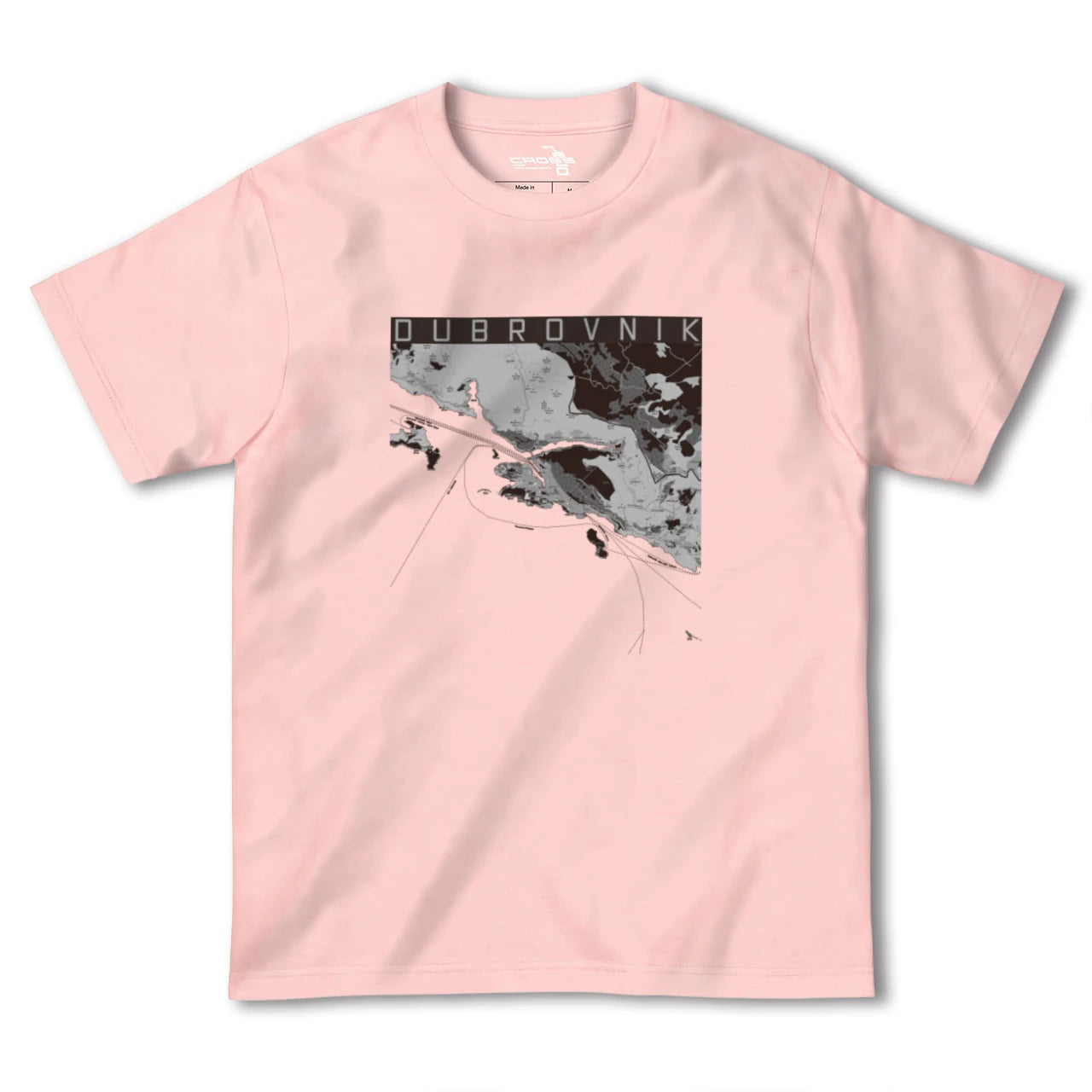 【ドゥブロヴニク(クロアチア)】地図柄ヘビーウェイトTシャツ