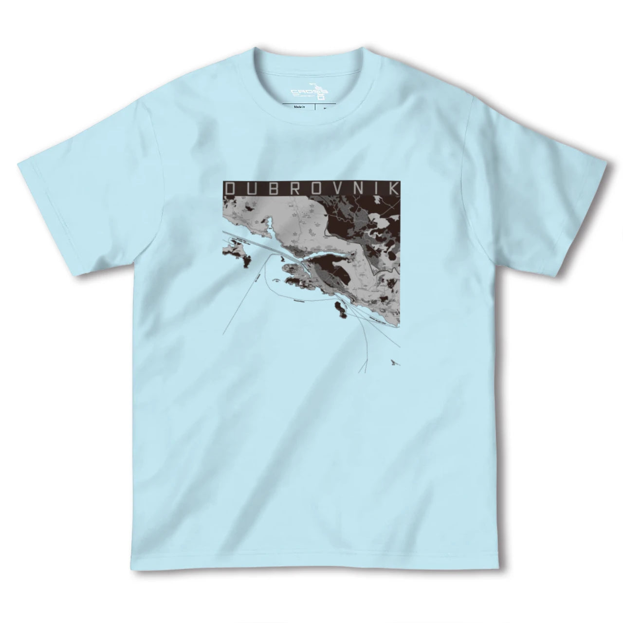 【ドゥブロヴニク(クロアチア)】地図柄ヘビーウェイトTシャツ