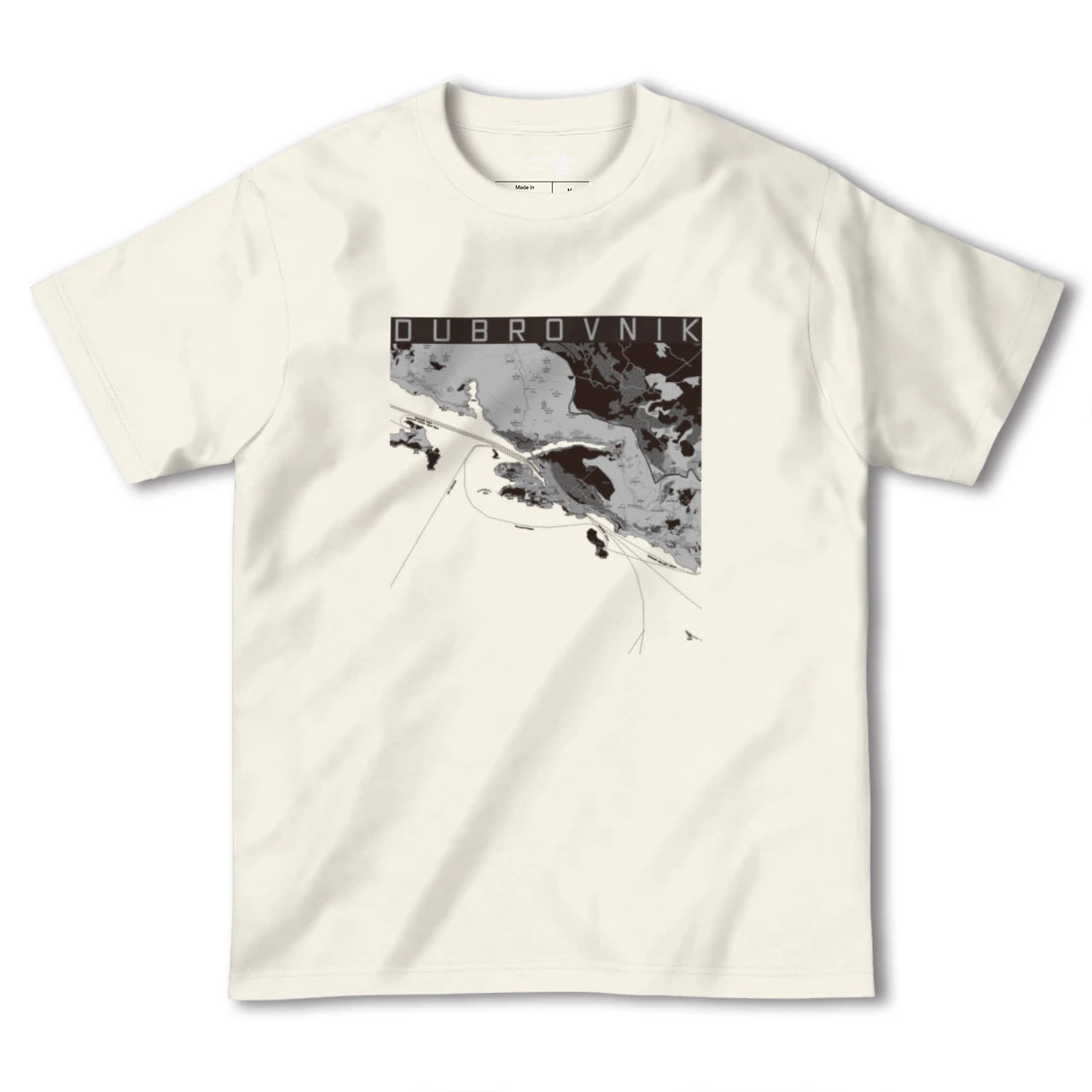 【ドゥブロヴニク(クロアチア)】地図柄ヘビーウェイトTシャツ