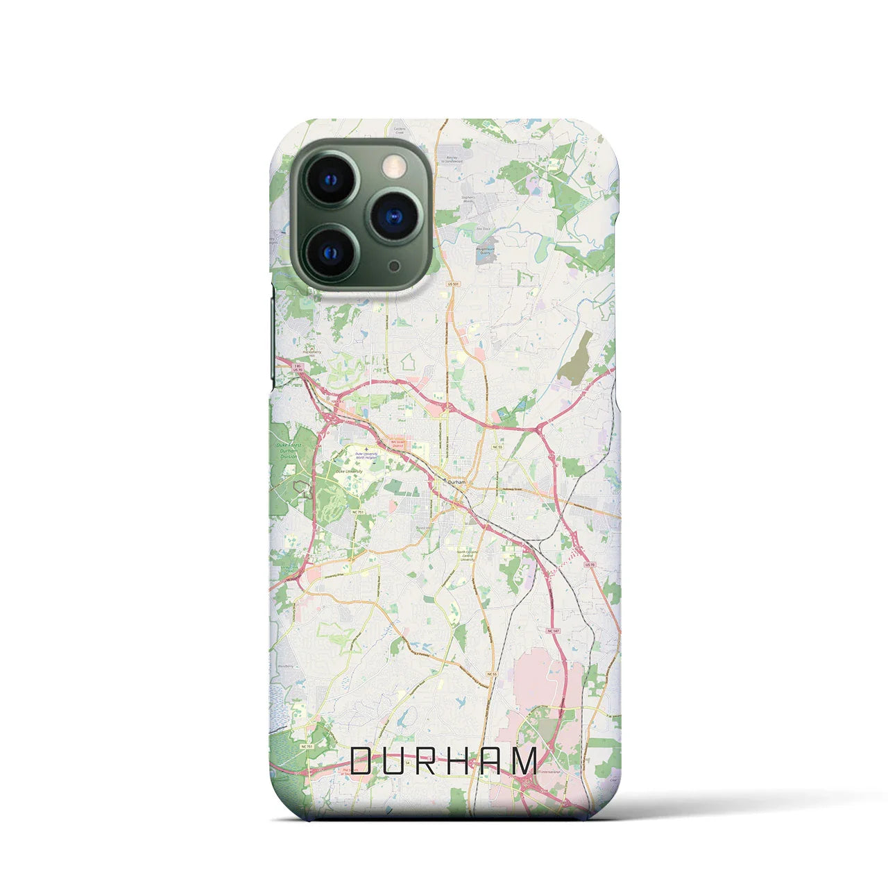 【ダーラム(アメリカ)】地図柄iPhoneケース(バックカバータイプ)