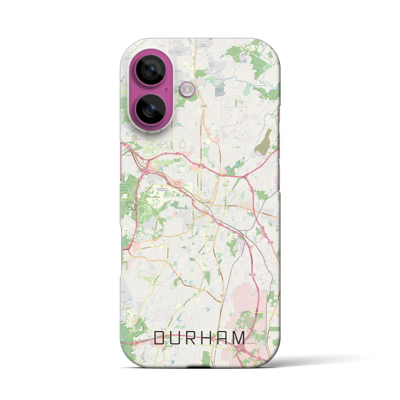 【ダーラム(アメリカ)】地図柄iPhoneケース(バックカバータイプ)