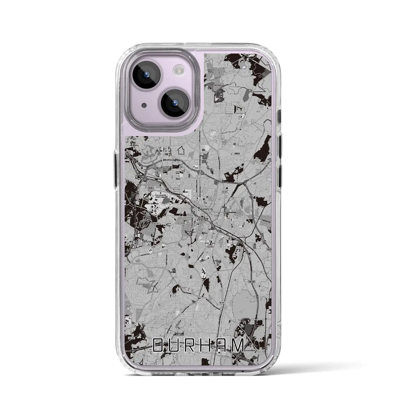 【ダーラム(アメリカ)】地図柄iPhoneケース(MagSafeタイプ)
