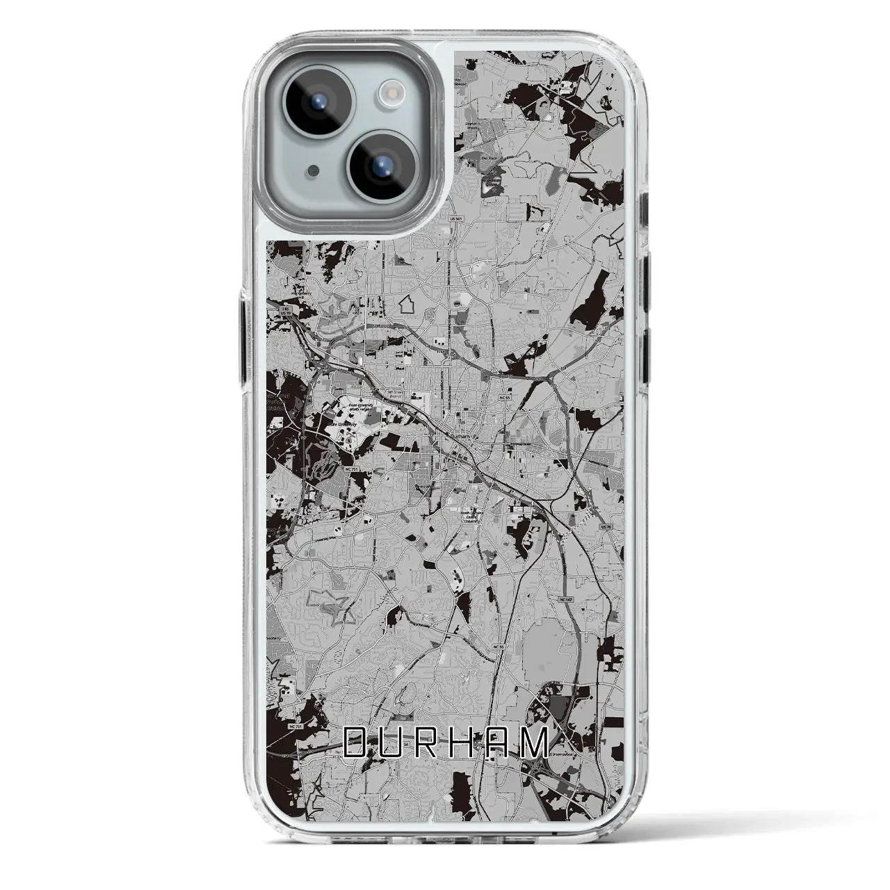 【ダーラム(アメリカ)】地図柄iPhoneケース(MagSafeタイプ)