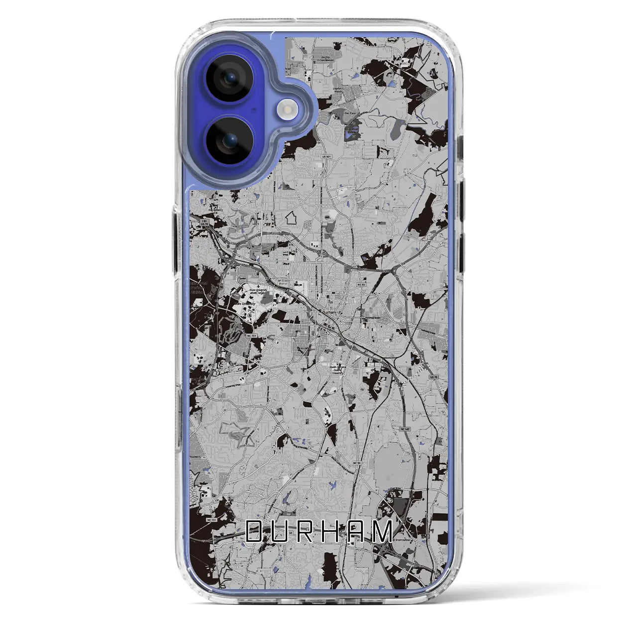【ダーラム(アメリカ)】地図柄iPhoneケース(MagSafeタイプ)