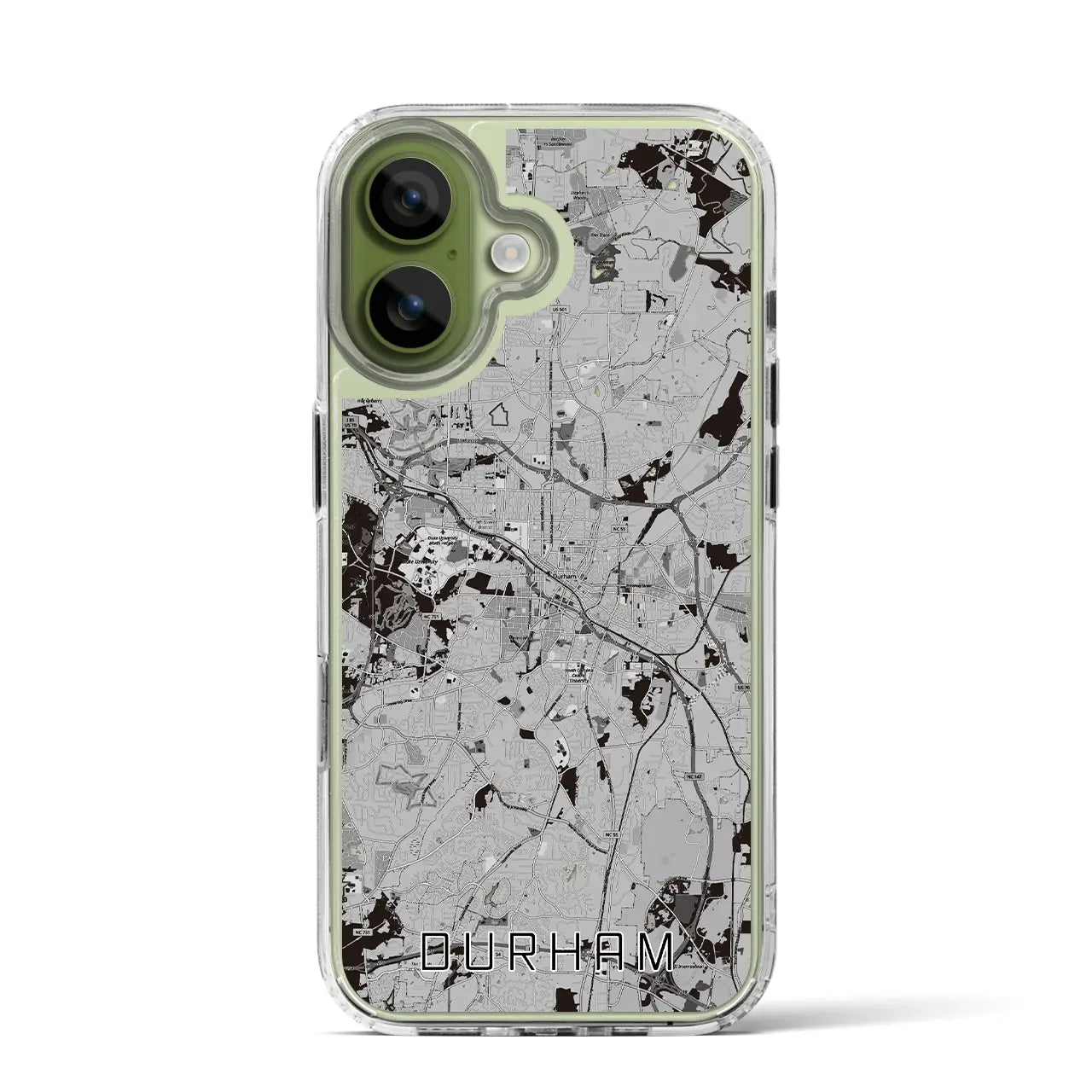【ダーラム(アメリカ)】地図柄iPhoneケース(MagSafeタイプ)