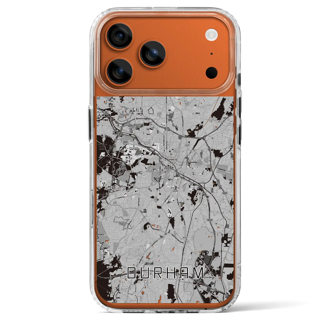 【ダーラム(アメリカ)】地図柄iPhoneケース(MagSafeタイプ)