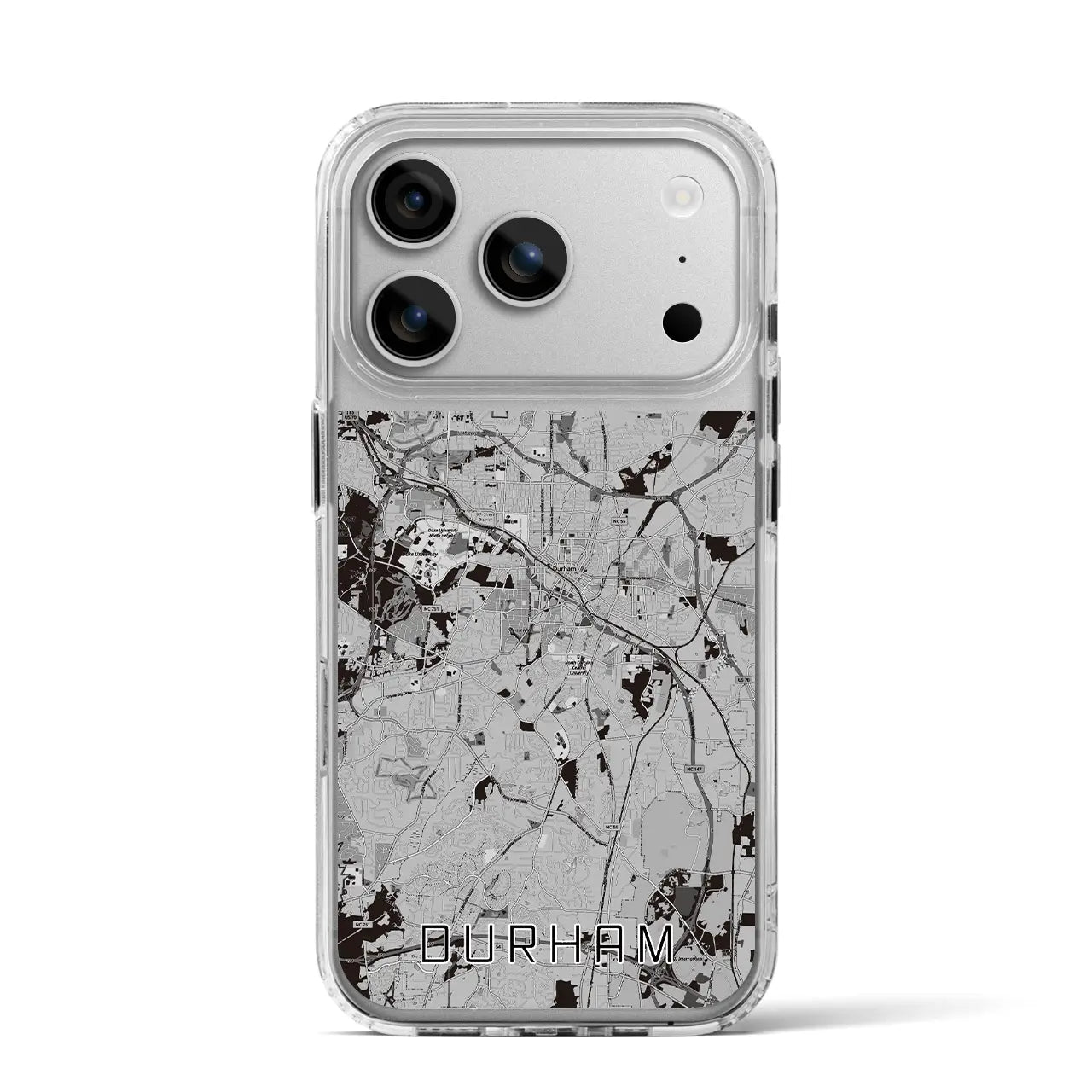 【ダーラム(アメリカ)】地図柄iPhoneケース(MagSafeタイプ)
