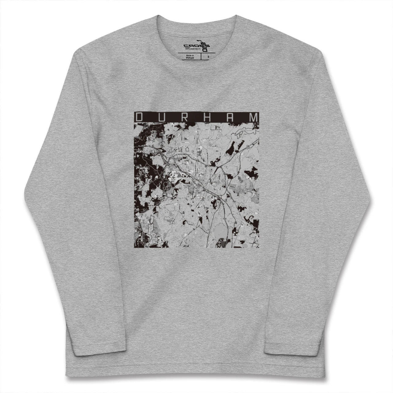 【ダーラム(アメリカ)】地図柄ロングスリーブTシャツ