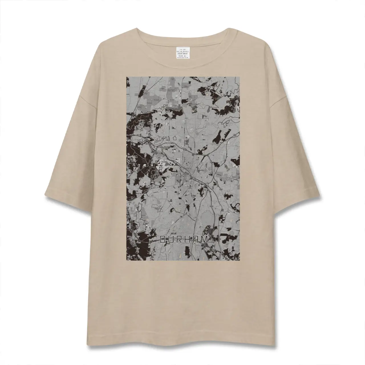 【ダーラム(アメリカ)】地図柄ビッグシルエットTシャツ