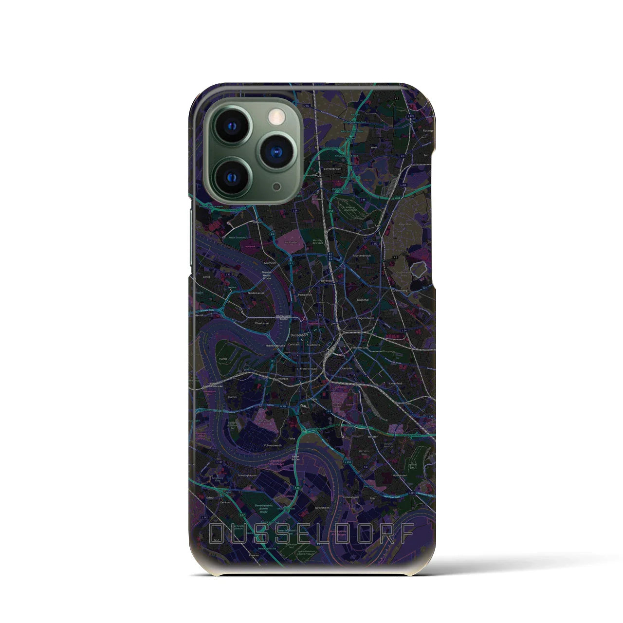 【デュッセルドルフ(ドイツ)】地図柄iPhoneケース(バックカバータイプ)