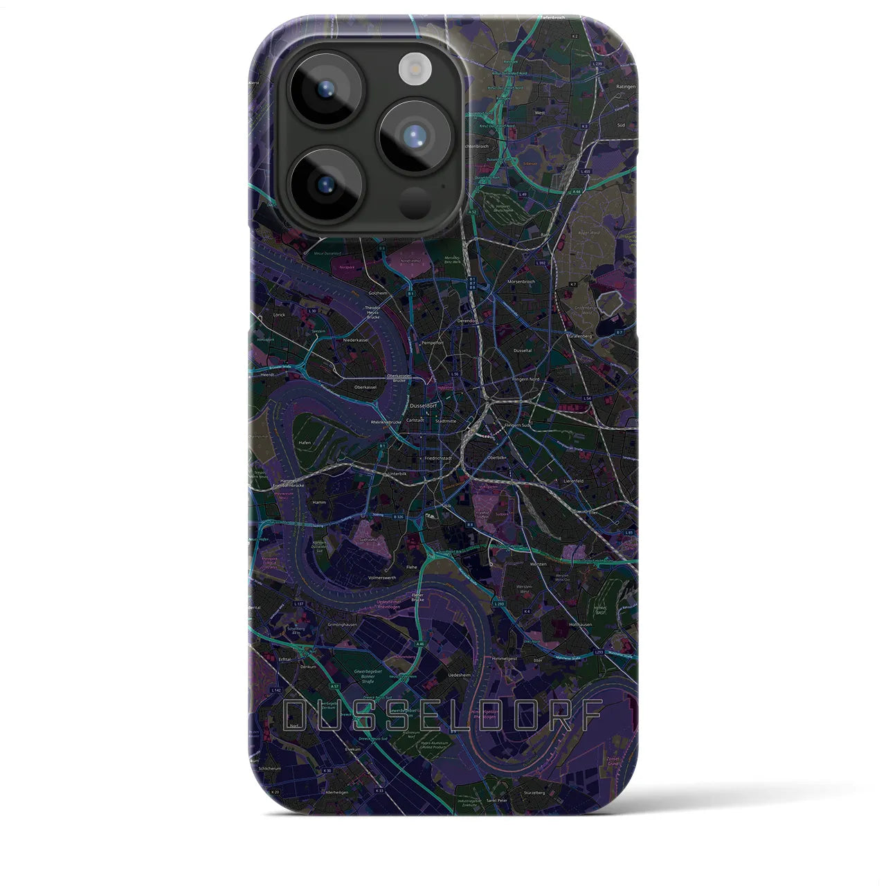 【デュッセルドルフ(ドイツ)】地図柄iPhoneケース(バックカバータイプ)