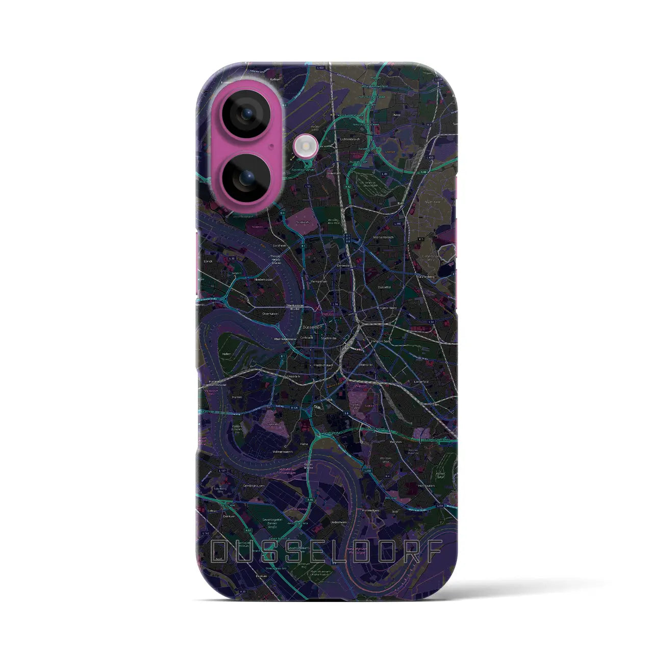 【デュッセルドルフ(ドイツ)】地図柄iPhoneケース(バックカバータイプ)