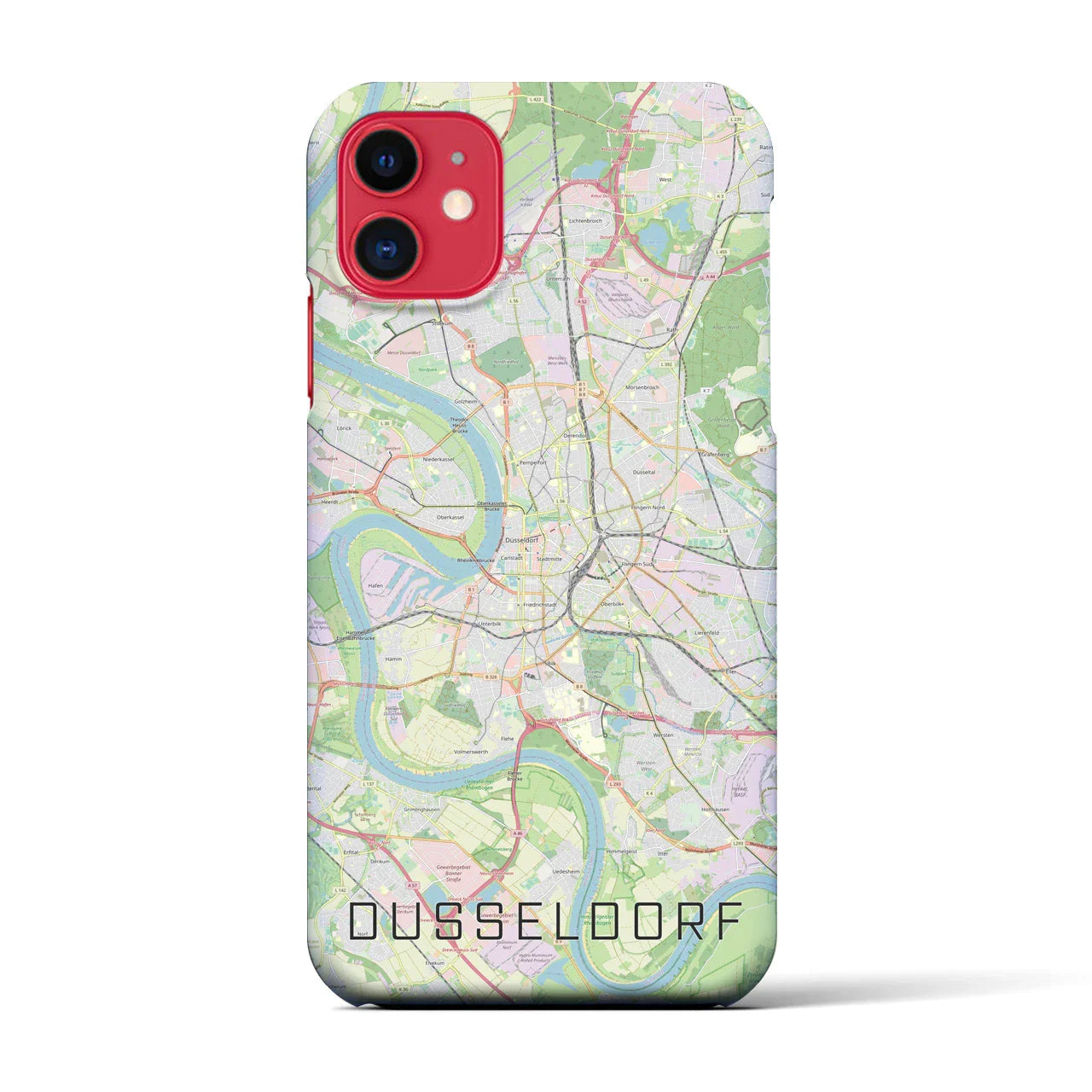 【デュッセルドルフ(ドイツ)】地図柄iPhoneケース(バックカバータイプ)