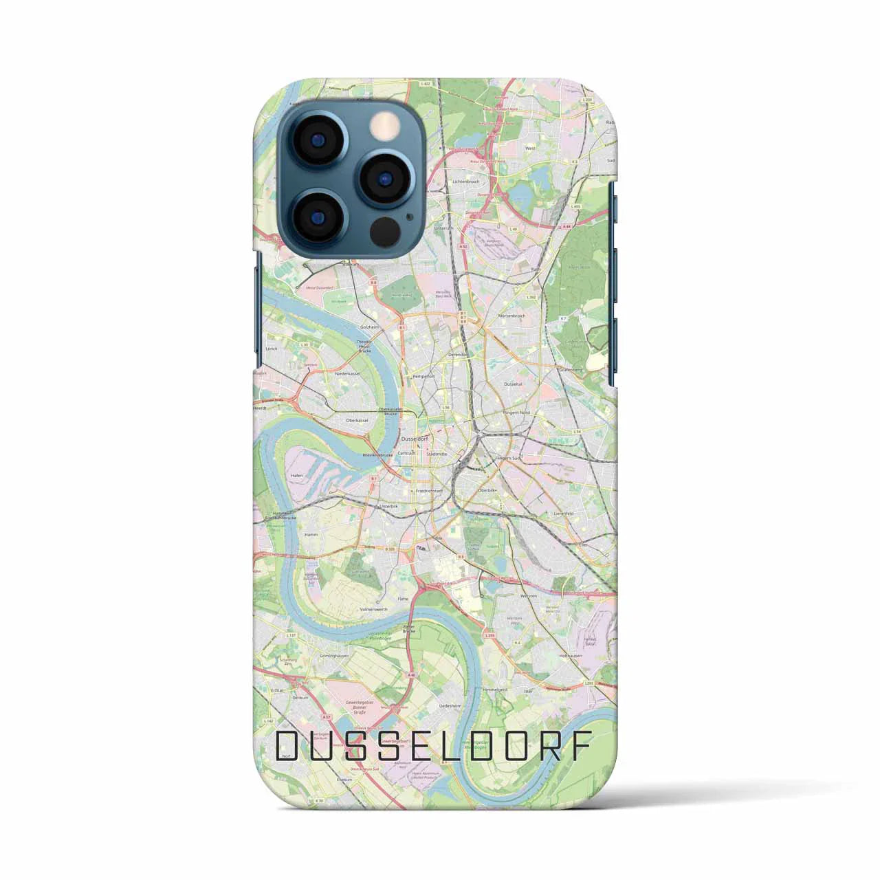 【デュッセルドルフ(ドイツ)】地図柄iPhoneケース(バックカバータイプ)