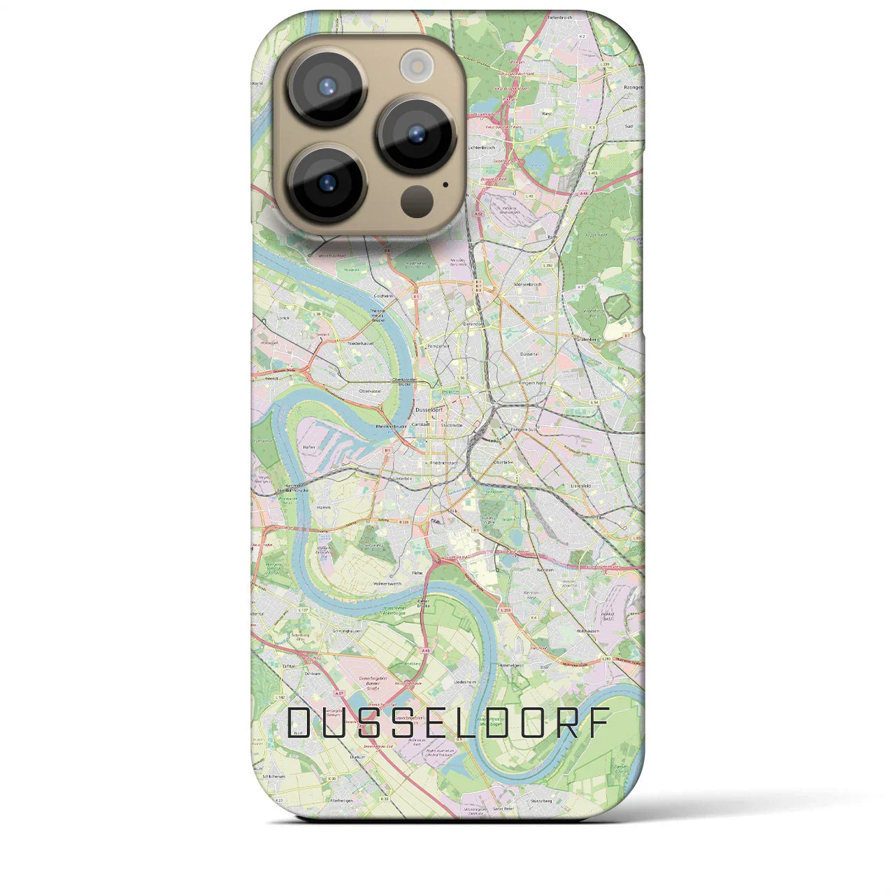 【デュッセルドルフ(ドイツ)】地図柄iPhoneケース(バックカバータイプ)