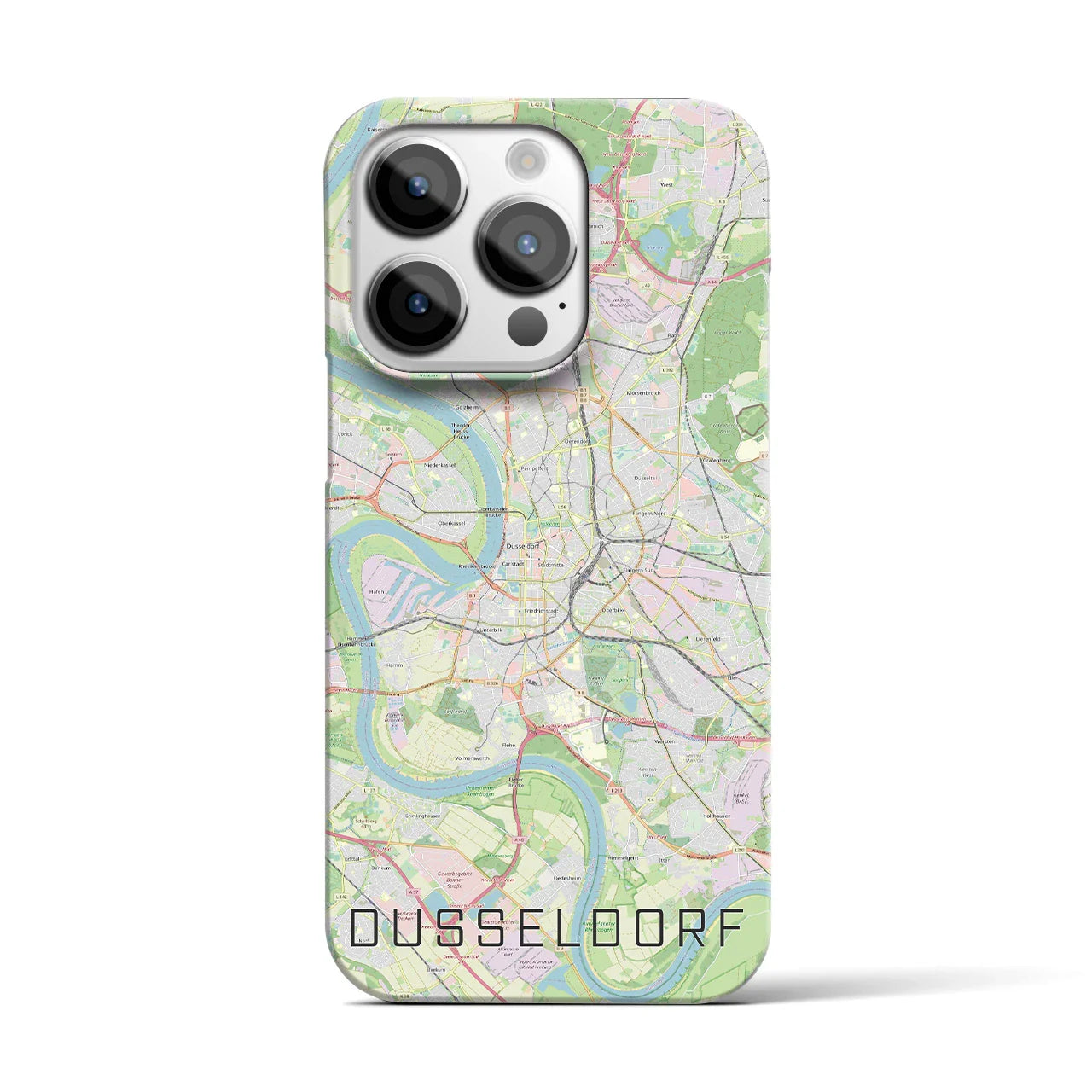 【デュッセルドルフ(ドイツ)】地図柄iPhoneケース(バックカバータイプ)