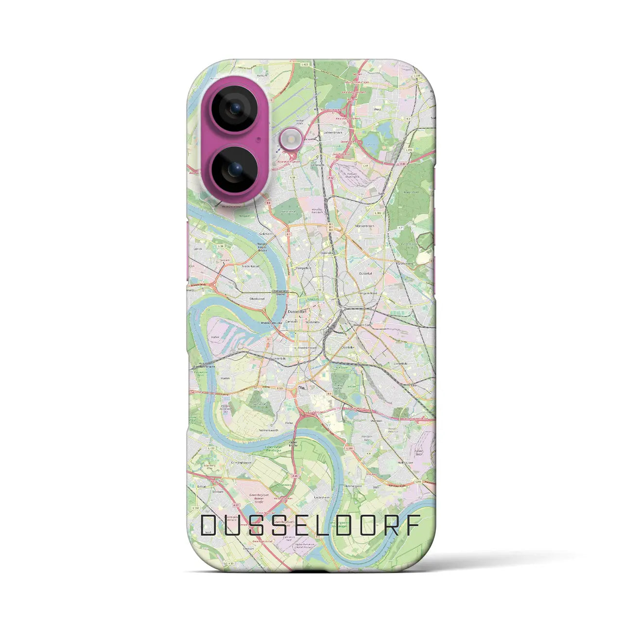 【デュッセルドルフ(ドイツ)】地図柄iPhoneケース(バックカバータイプ)