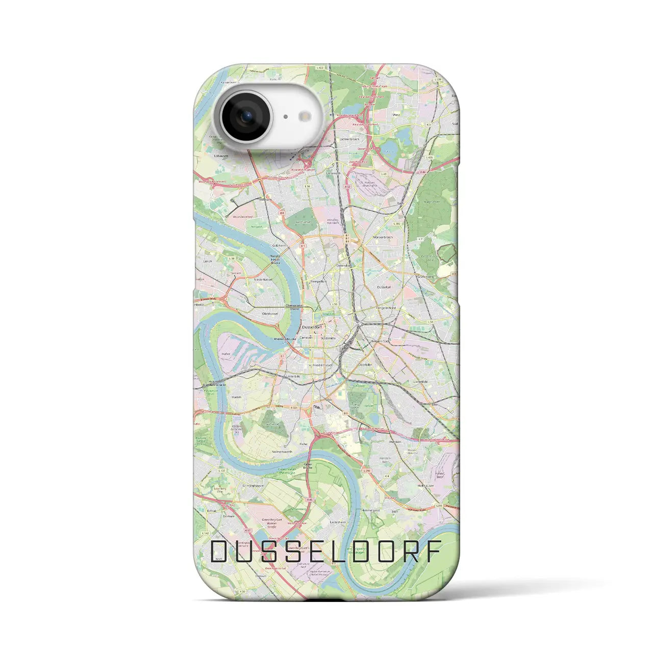 【デュッセルドルフ(ドイツ)】地図柄iPhoneケース(バックカバータイプ)
