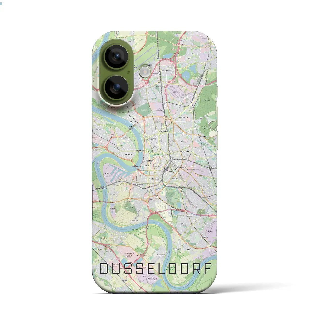 【デュッセルドルフ(ドイツ)】地図柄iPhoneケース(バックカバータイプ)