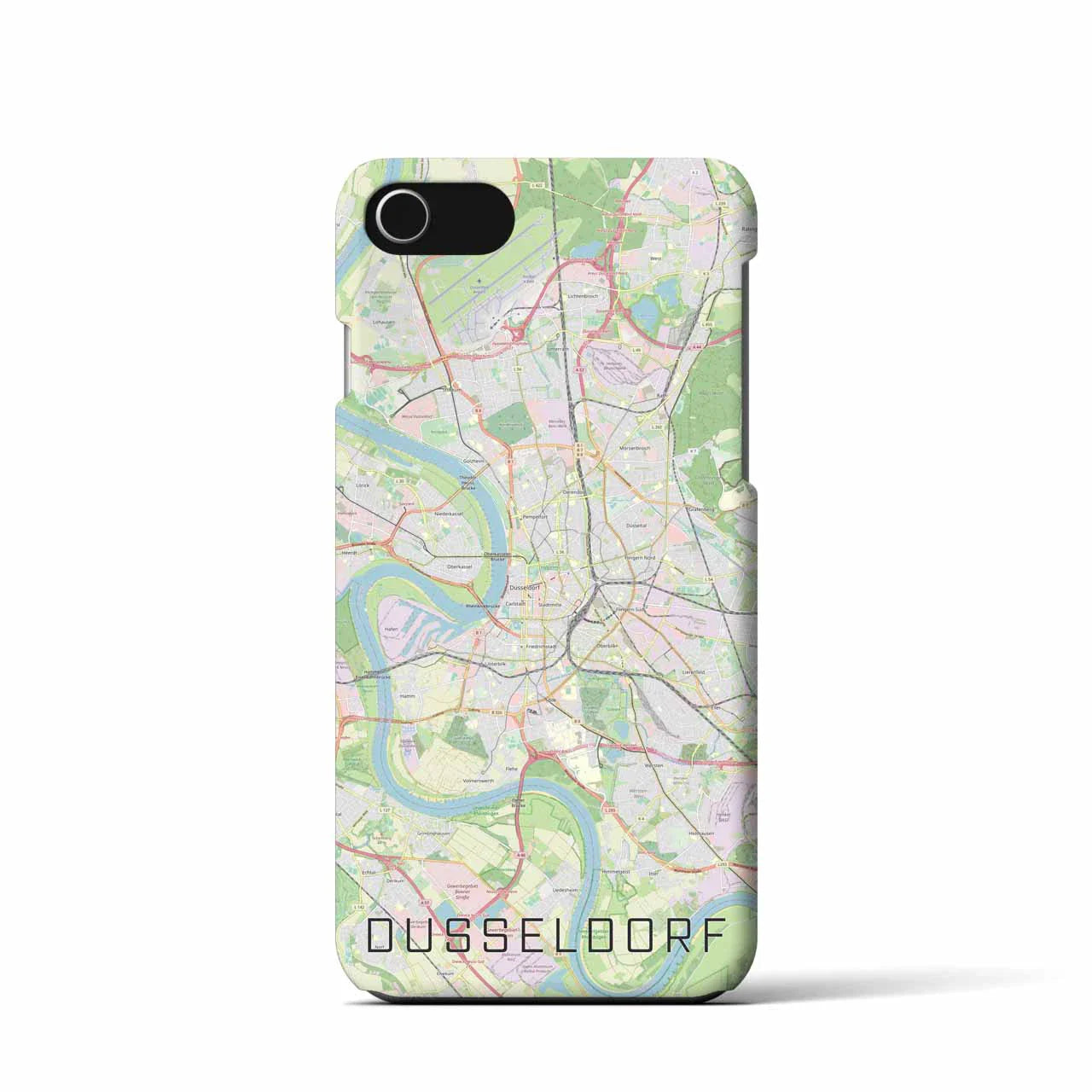 【デュッセルドルフ(ドイツ)】地図柄iPhoneケース(バックカバータイプ)