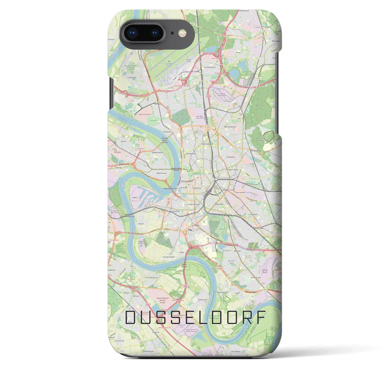 【デュッセルドルフ(ドイツ)】地図柄iPhoneケース(バックカバータイプ)