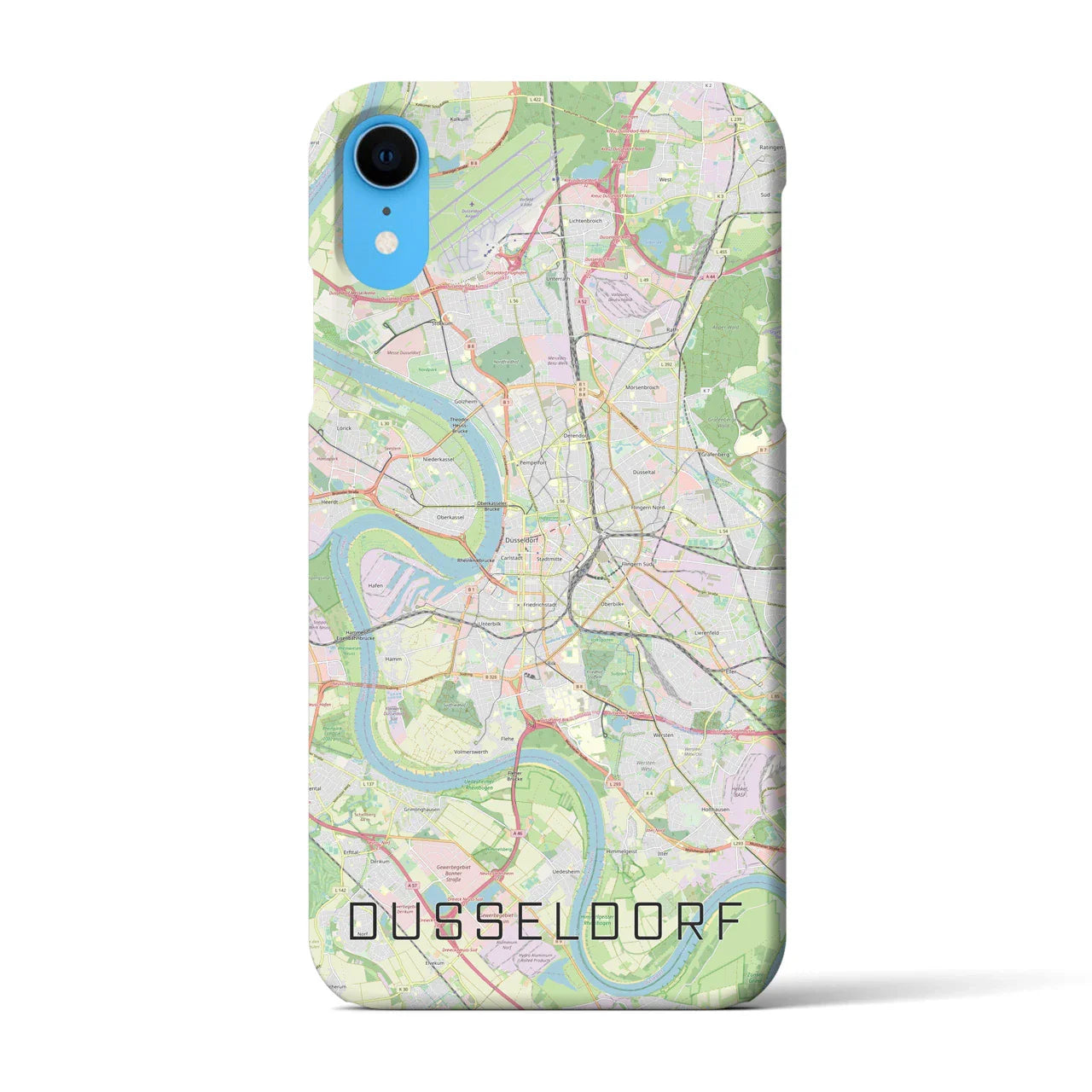 【デュッセルドルフ(ドイツ)】地図柄iPhoneケース(バックカバータイプ)