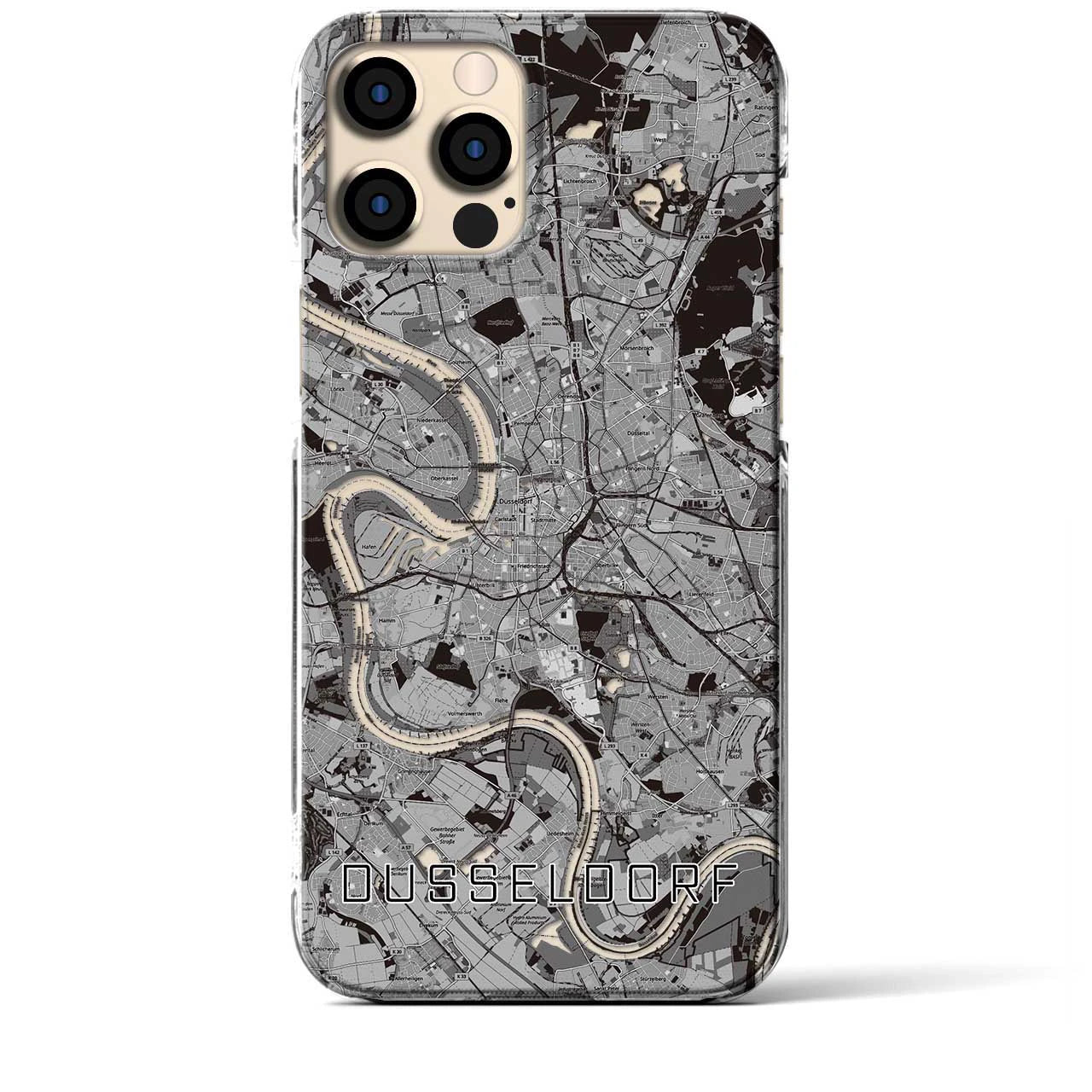 【デュッセルドルフ(ドイツ)】地図柄iPhoneケース(クリアタイプ)