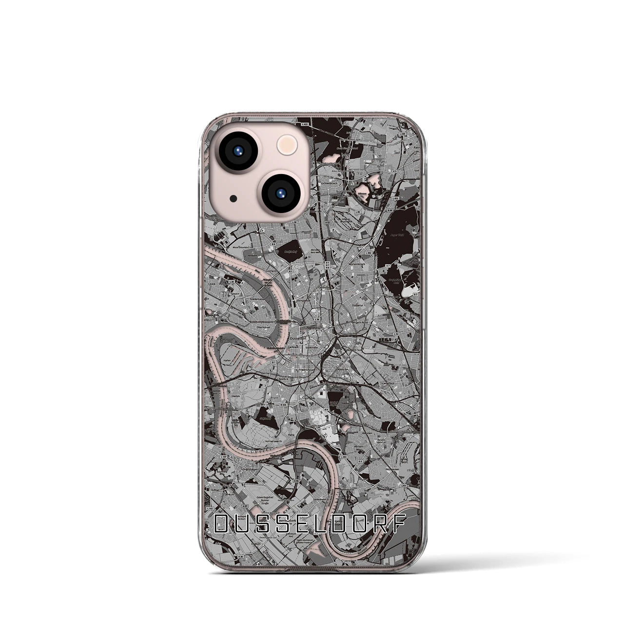 【デュッセルドルフ(ドイツ)】地図柄iPhoneケース(クリアタイプ)