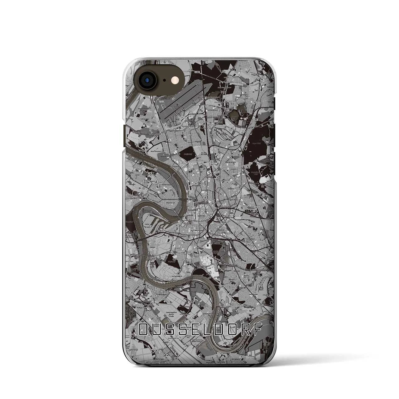 【デュッセルドルフ(ドイツ)】地図柄iPhoneケース(クリアタイプ)