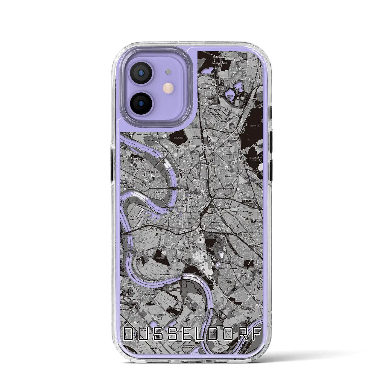 【デュッセルドルフ(ドイツ)】地図柄iPhoneケース(MagSafeタイプ)
