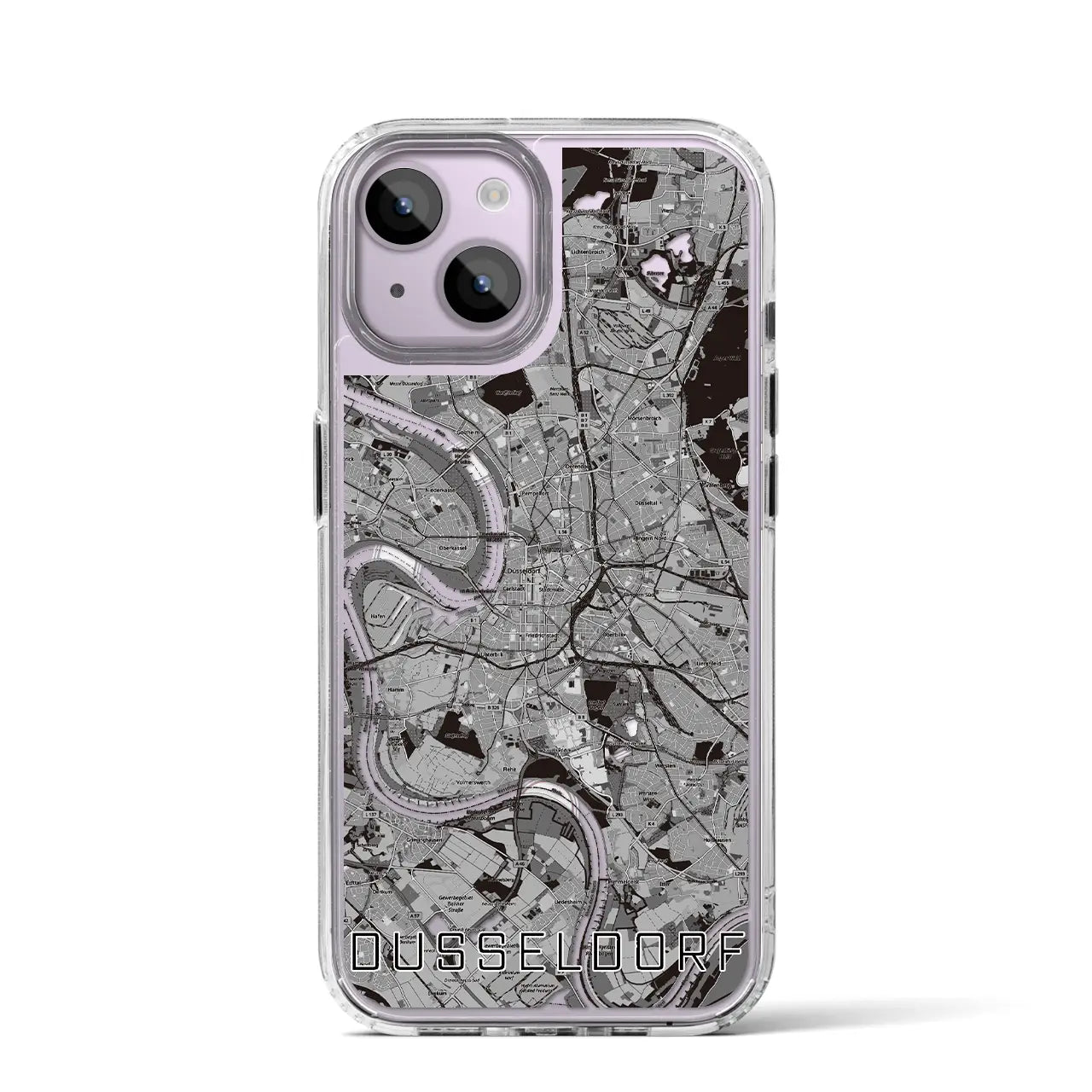 【デュッセルドルフ(ドイツ)】地図柄iPhoneケース(MagSafeタイプ)
