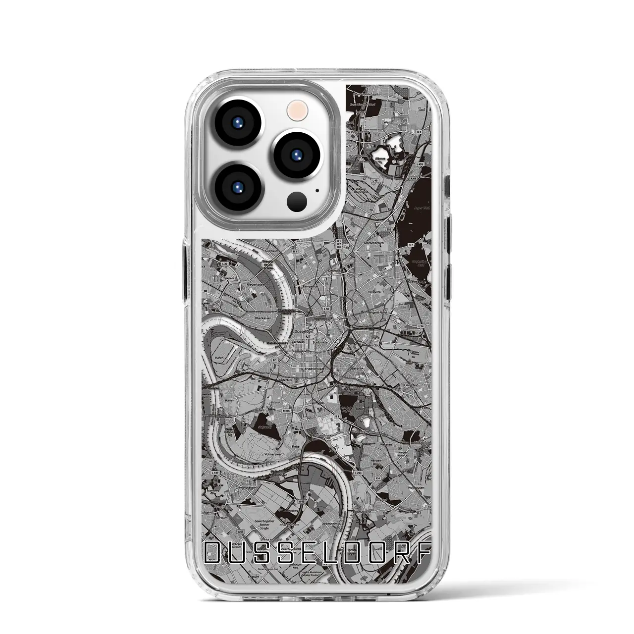 【デュッセルドルフ(ドイツ)】地図柄iPhoneケース(MagSafeタイプ)