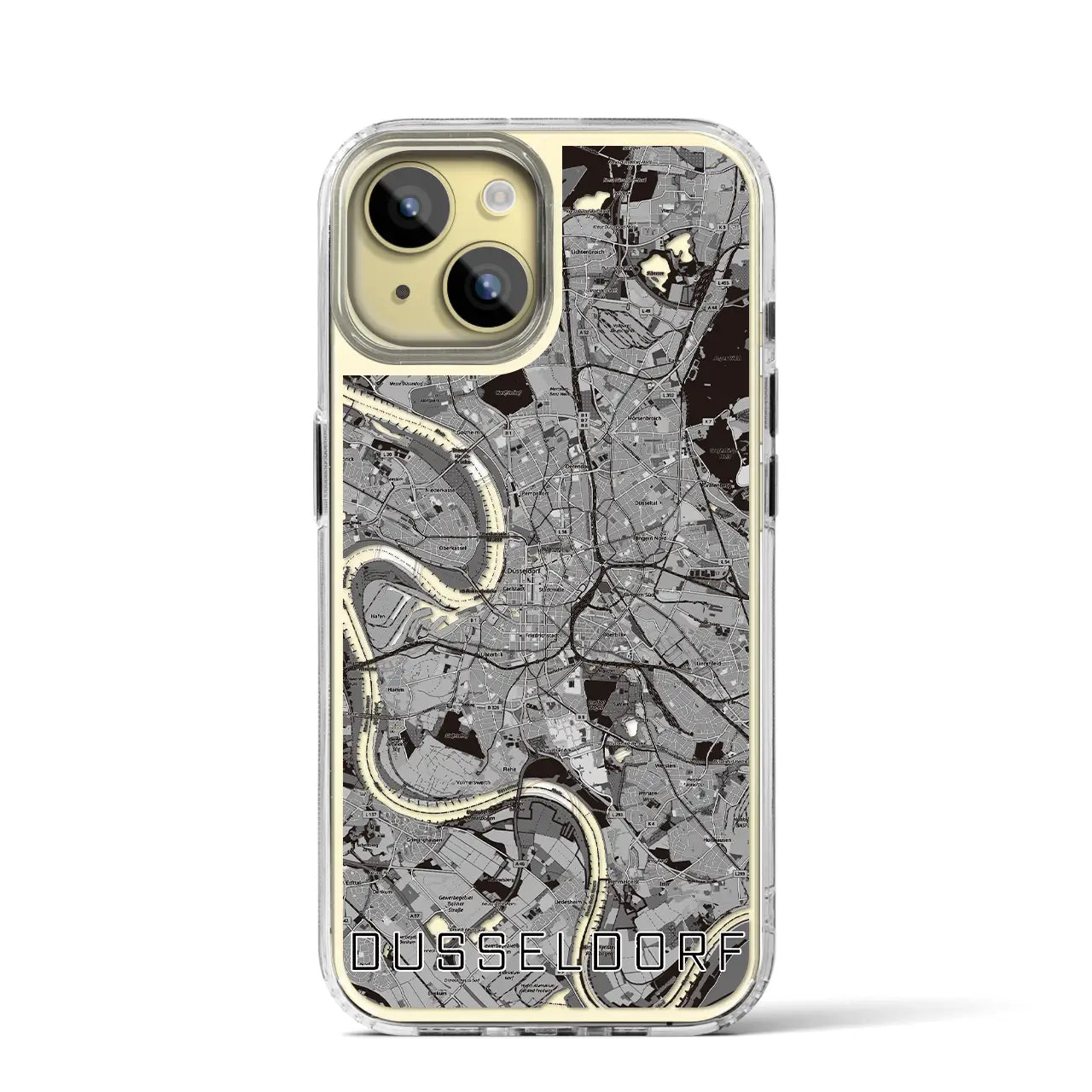 【デュッセルドルフ(ドイツ)】地図柄iPhoneケース(MagSafeタイプ)