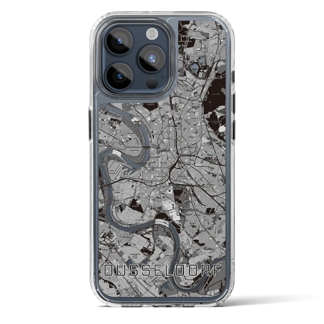 【デュッセルドルフ(ドイツ)】地図柄iPhoneケース(MagSafeタイプ)