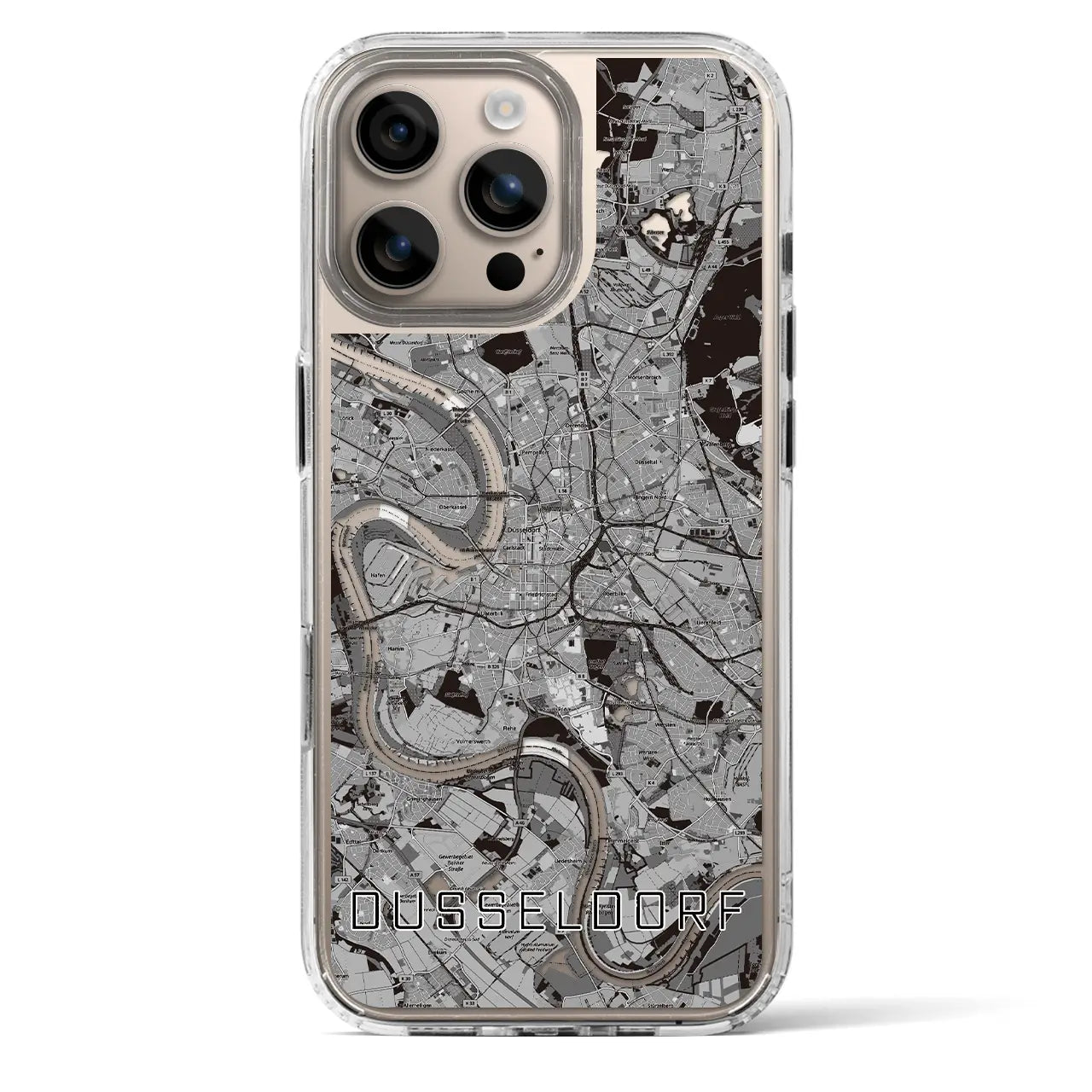 【デュッセルドルフ(ドイツ)】地図柄iPhoneケース(MagSafeタイプ)