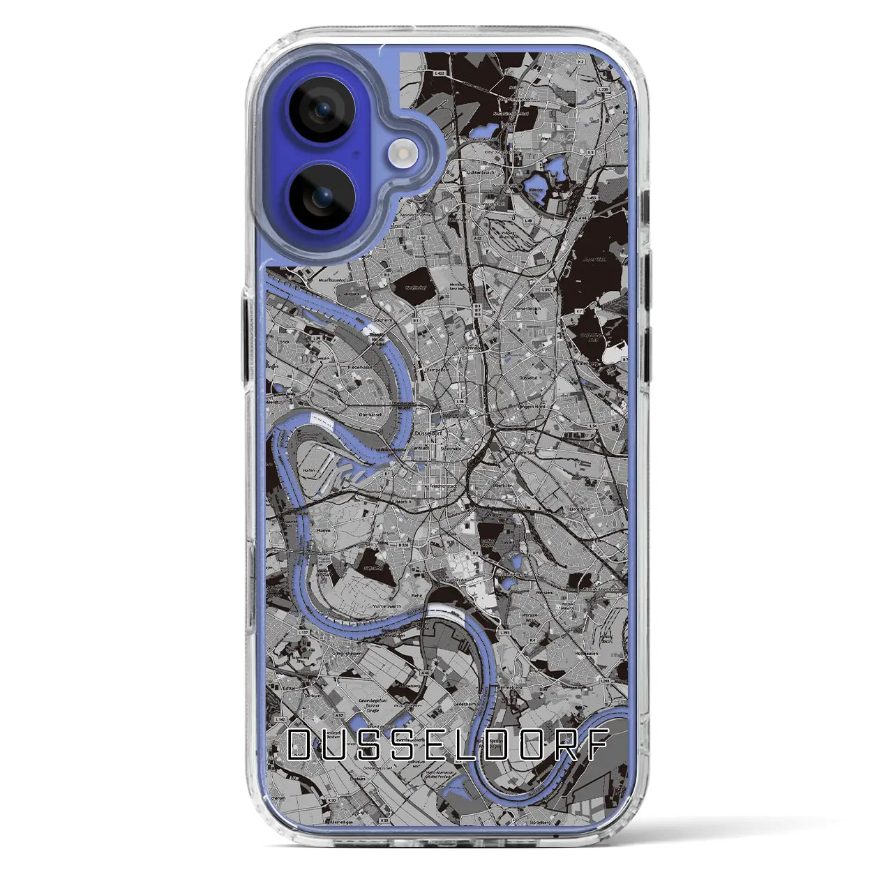 【デュッセルドルフ(ドイツ)】地図柄iPhoneケース(MagSafeタイプ)