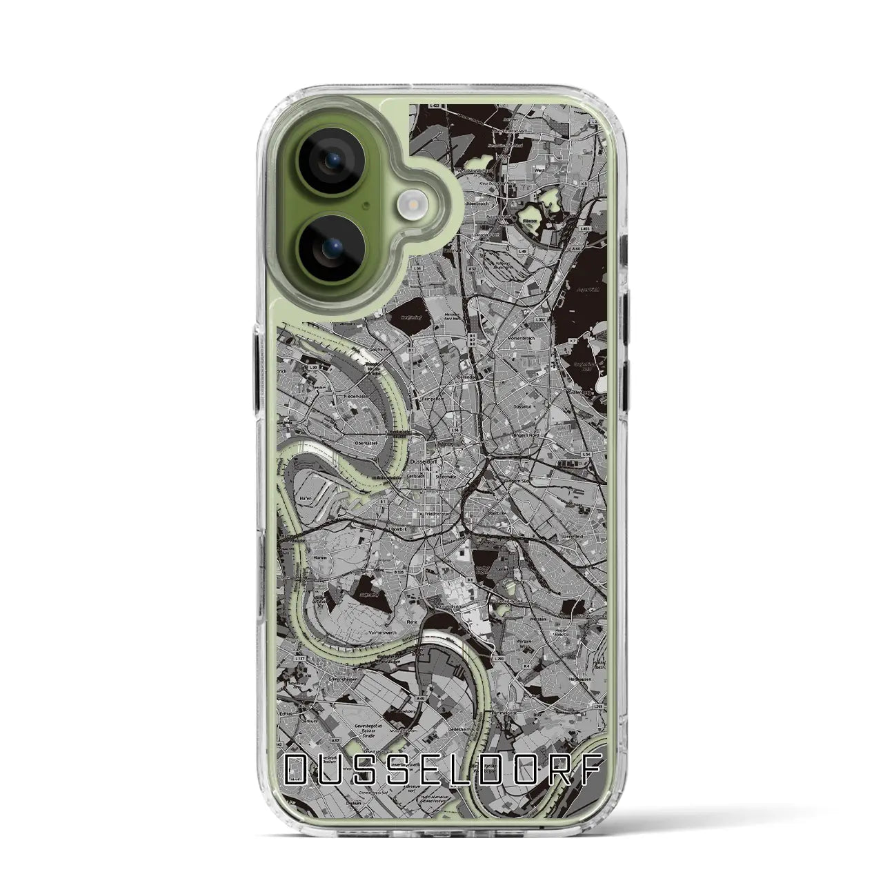 【デュッセルドルフ(ドイツ)】地図柄iPhoneケース(MagSafeタイプ)